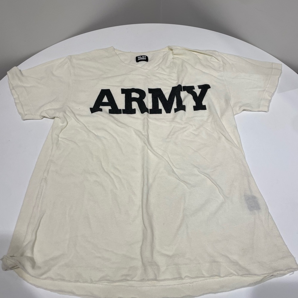 NLST ARMY tee shirt white/crème size SMALL